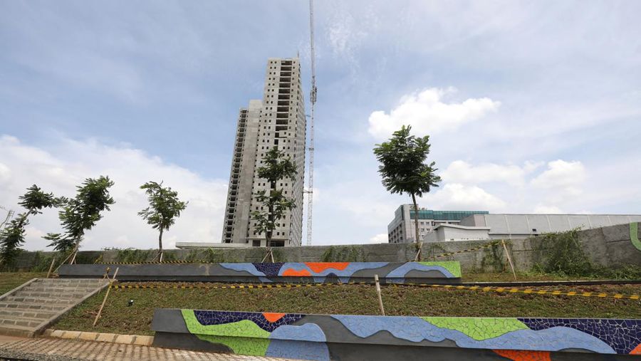 Proyek revitalisasi Kalimalang tahap II yang digadang-gadang mirip dengan Sungai Cheonggyecheon di Seoul Korea Selatan (CNBC Indonesia/Tri Susilo)