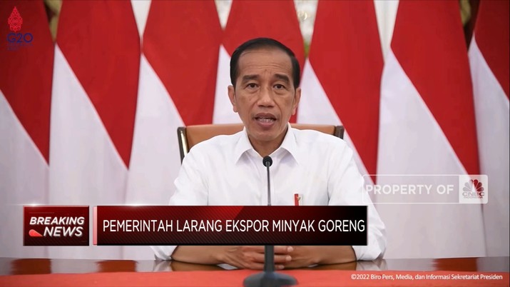 Jokowi Larang Ekspor Minyak Goreng