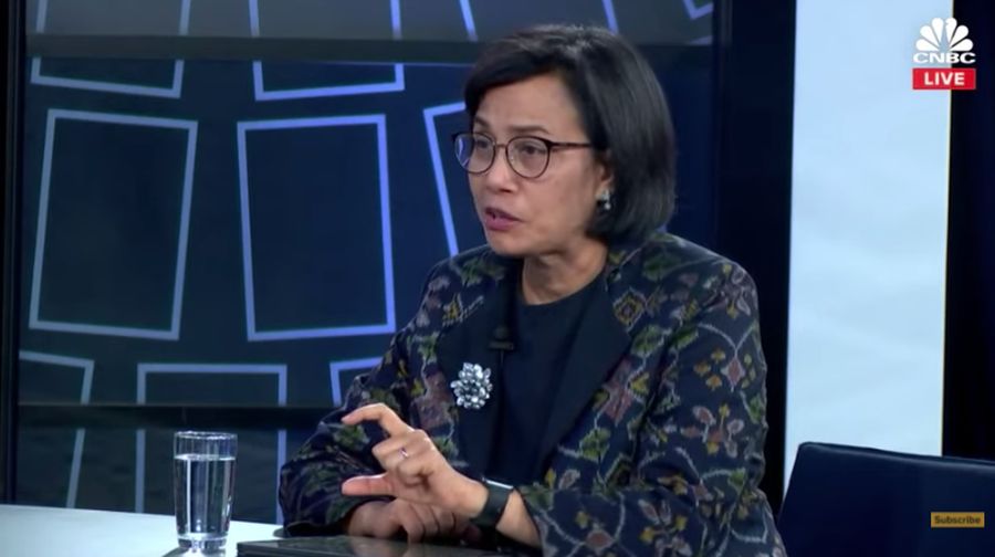 Menteri Keuangan Sri Mulyani (Tangkapan Layar via Youtube CNBC Television)