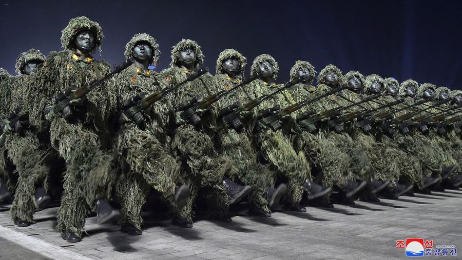 Parade militer Korea Utara (via REUTERS/KCNA)