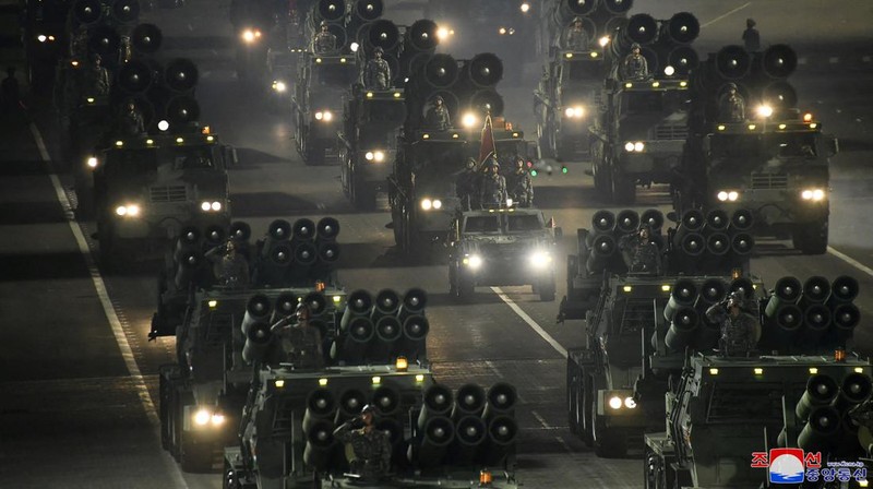 Parade militer Korea Utara (via REUTERS/KCNA)