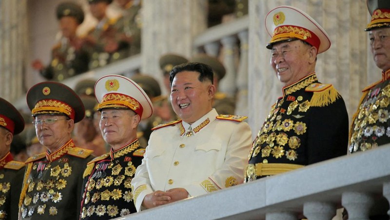 Parade militer Korea Utara (via REUTERS/KCNA)