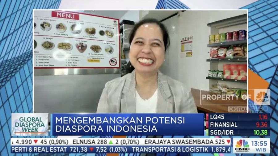 Diaspora Pengusaha di Busan, Korea Selatan, Nuraini Widyaningsih Anang. (Tangkapan layar CNBC Indonesia TV)