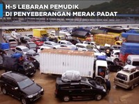 Kejar Target, Truk Penuhi Pelabuhan Merak Hingga Bakauheni