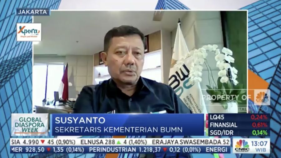Susyanto Sekertaris Kementerian BUMN (Tangkapan layar CNBC IndonesiaTV)