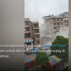 Video: Bruk! Bangunan 6 Lantai di China Tengah Runtuh