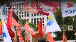 Parta Buruh Gelar Aksi Unjuk Rasa Depan Gedung KPU