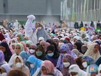 Begini Penampakan Lautan Manusia Sholat Ied di JIS