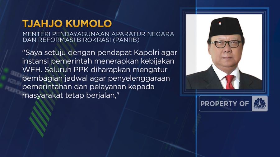 Dear ASN, Menteri Tjahjo Setuju WFH Sepekan(CNBC Indonesia TV)