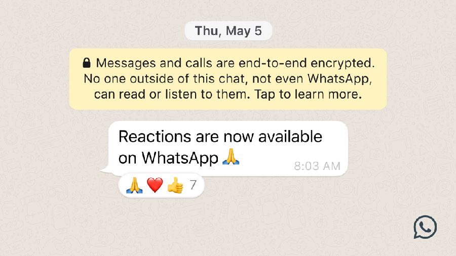 Fitur reaksi emoji WhatsApp