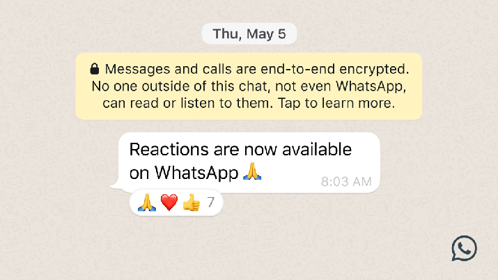 Fitur reaksi emoji WhatsApp