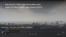 Terimbas Perang, Inflasi Turki Melonjak ke 69,97%