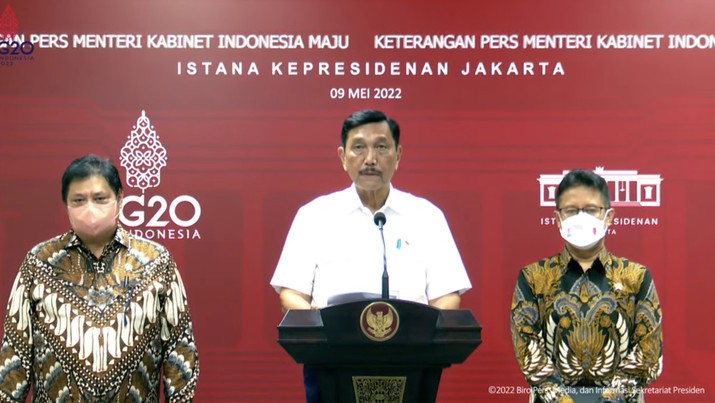 Keterangan Pers Bersama Menteri Kabinet Indonesia Maju, Kantor Presiden, 9 Mei 2022 Keterangan Pers Bersama Menteri Kabinet Indonesia Maju, Kantor Presiden, 9 Mei 2022