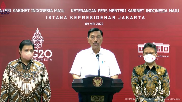 Keterangan Pers Bersama Menteri Kabinet Indonesia Maju, Kantor Presiden, 9 Mei 2022 Keterangan Pers Bersama Menteri Kabinet Indonesia Maju, Kantor Presiden, 9 Mei 2022