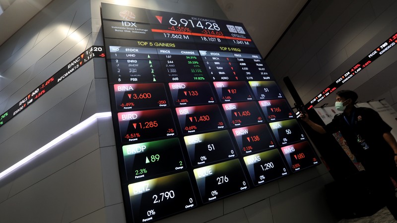 Suasana Bursa Efek Indonesia (BEI).  (CNBC Indonesia/Andrean Kristianto)