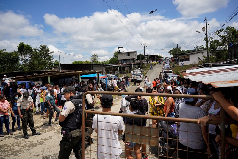 Ecuador Prison Riot Soldiers patrol outside Bellavista prison where a deadly riot broke out overnight in Santo Domingo de los Tsachilas, Ecuador, Monday, May 9, 2022. (AP Photo/Dolores Ochoa)