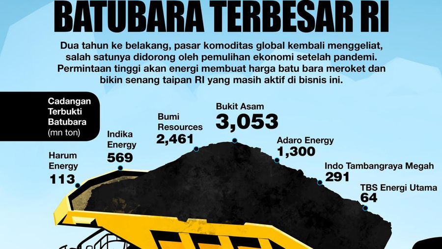 Infografis, Para penguasa Batubara Terbesar RI