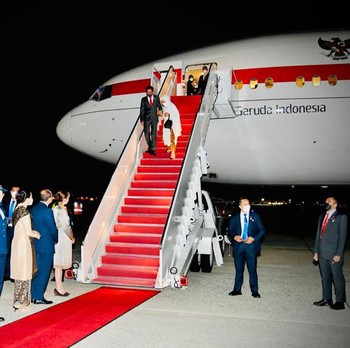 Jokowi dan Iriana Tiba di Negaranya Joe Biden