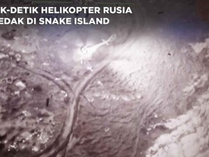 Detik-detik Helikopter Rusia Meledak di Snake Island