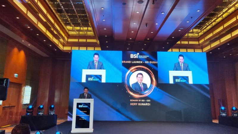 Grand launching representative office Bank BSI di Dubai, Jum'at, 13 Mei 2022. (CNBC Indonesia)