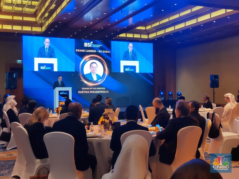 Grand launching representative office Bank BSI di Dubai, Jum'at, 13 Mei 2022. (CNBC Indonesia) Grand launching representative office Bank BSI di Dubai, Jum'at, 13 Mei 2022. (CNBC Indonesia)