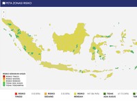 Kasus Covid Tiba-tiba Meledak, Ini Peta Zonasi Risiko Terbaru
