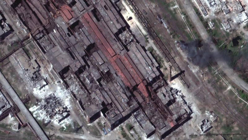 A satellite image shows an overview of Snake Island, Ukraine May 12, 2022. Picture taken May 12, 2022. Satellite image 2022 Maxar Technologies/Handout via REUTERS ATTENTION EDITORS - THIS IMAGE HAS BEEN SUPPLIED BY A THIRD PARTY. MANDATORY CREDIT. NO RESALES. NO ARCHIVES. DO NOT OBSCURE LOGO.