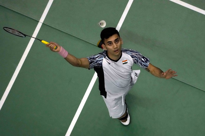 Thailand Badminton Thomas & Uber Cup Indonesia's Anthony Ginting returns a shot to India's Lakshya Sen during their men's singles final badminton match at Thomas & Uber Cup in Bangkok, Thailand, Sunday, May 15, 2022. (AP Photo/Sakchai Lalit)