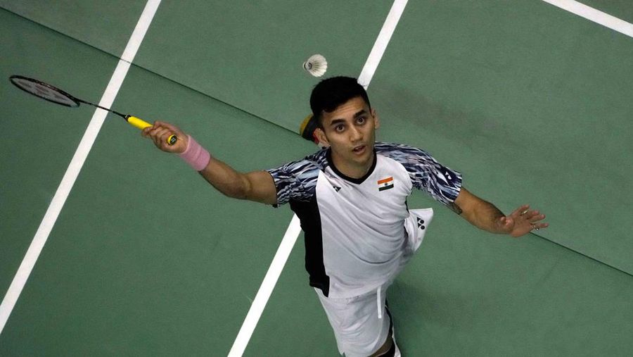 Indonesia's Anthony Ginting returns a shot to India's Lakshya Sen during their men's singles final badminton match at Thomas & Uber Cup in Bangkok, Thailand, Sunday, May 15, 2022. (AP Photo/Sakchai Lalit)