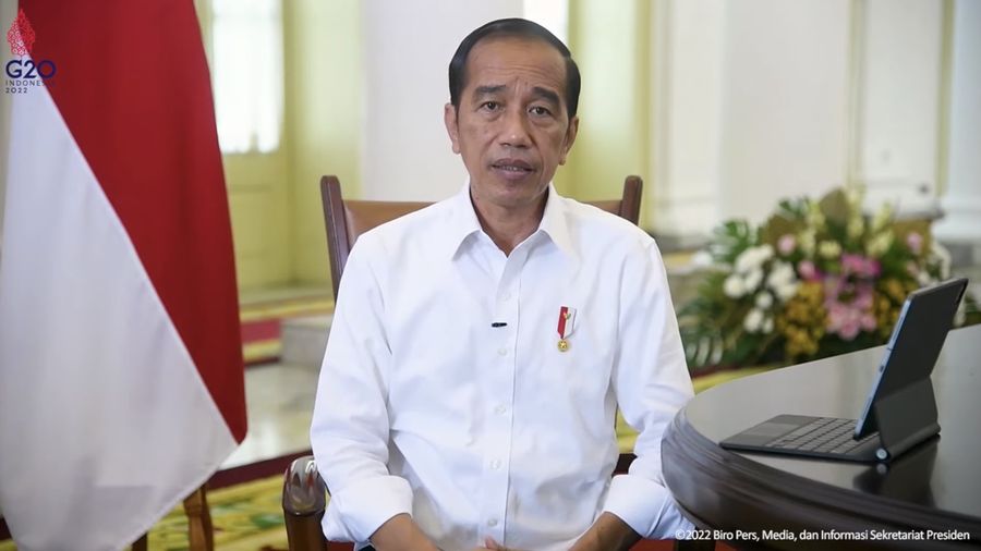 Pernyataan pers Presiden RI terkait pelonggaran penggunaan masker, Istana Bogor, Selasa (17/5/2022). (Tangkapan layar youtube Sekretariat Presiden RI)