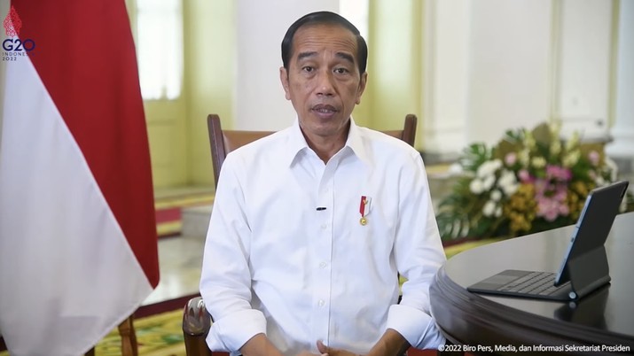 Pernyataan pers Presiden RI terkait pelonggaran penggunaan masker, Istana Bogor, Selasa (17/5/2022). (Tangkapan layar youtube Sekretariat Presiden RI)