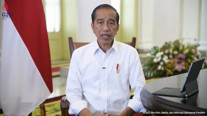 Pernyataan pers Presiden RI terkait pelonggaran penggunaan masker, Istana Bogor, Selasa (17/5/2022). (Tangkapan layar youtube Sekretariat Presiden RI)