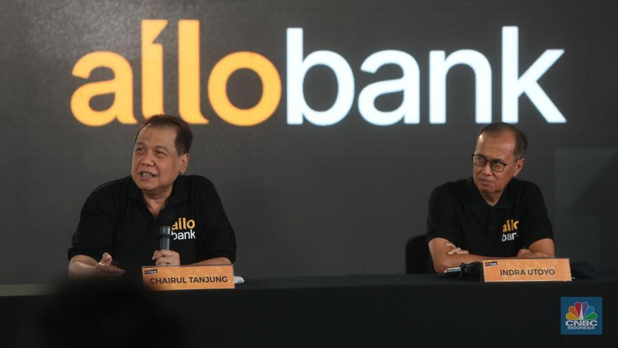 Chairul Tanjung dalam peluncuran Allo Bank di Jakarta, Kamis (19/5/2022). (CNBC Indonesia/Andrean Kristianto)