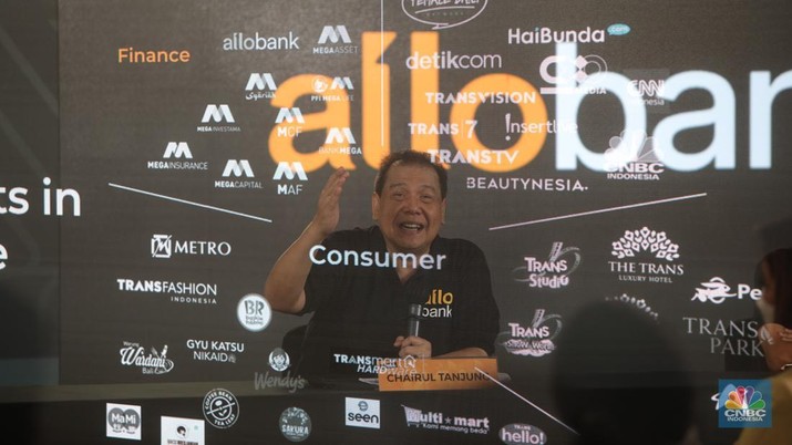 Chairul Tanjung dalam peluncuran Allo Bank di Jakarta, Kamis (19/5/2022). (CNBC Indonesia/Andrean Kristianto) Chairul Tanjung dalam peluncuran Allo Bank di Jakarta, Kamis (19/5/2022). (CNBC Indonesia/Andrean Kristianto)