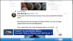 Tweet Elon Musk Bikin Saham Tesla Menguap Rp178,35 Triliun