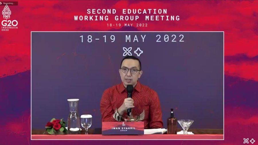 Chair of G20 EdWG 2022 Iwan Syahril, yang merupakan perwakilan dari Kemendikbudristek.