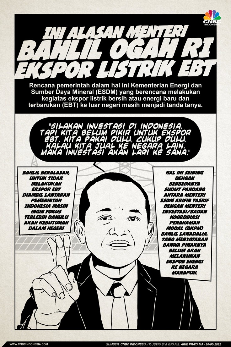 Infografis: Ini Alasan Menteri Bahlil Ogah RI Ekspor Listrik EBT