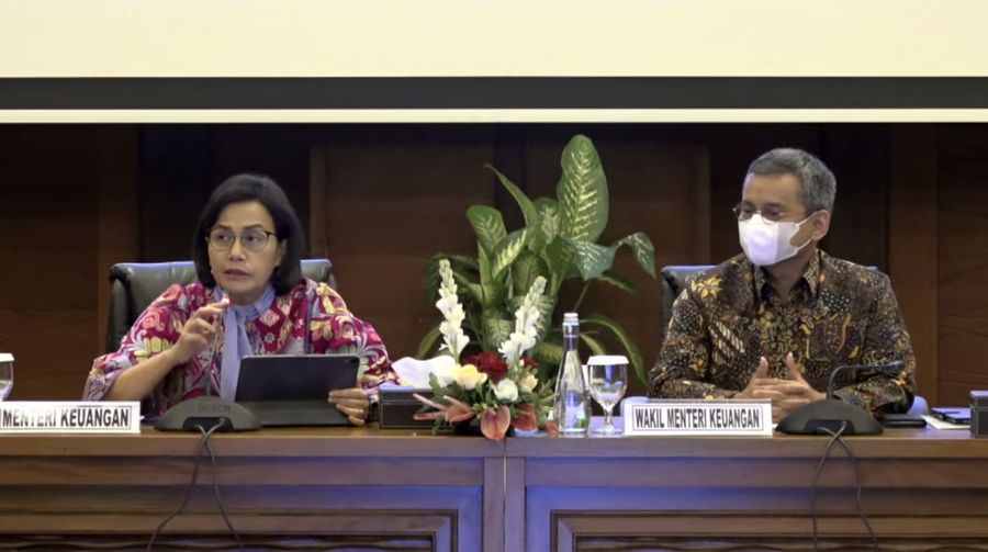 Menteri Keuangan Sri Mulyani Saat Konferensi Pers APBN KiTa Edisi Mei 2022. (Tangkapan Layar Youtube Kemenkeu)