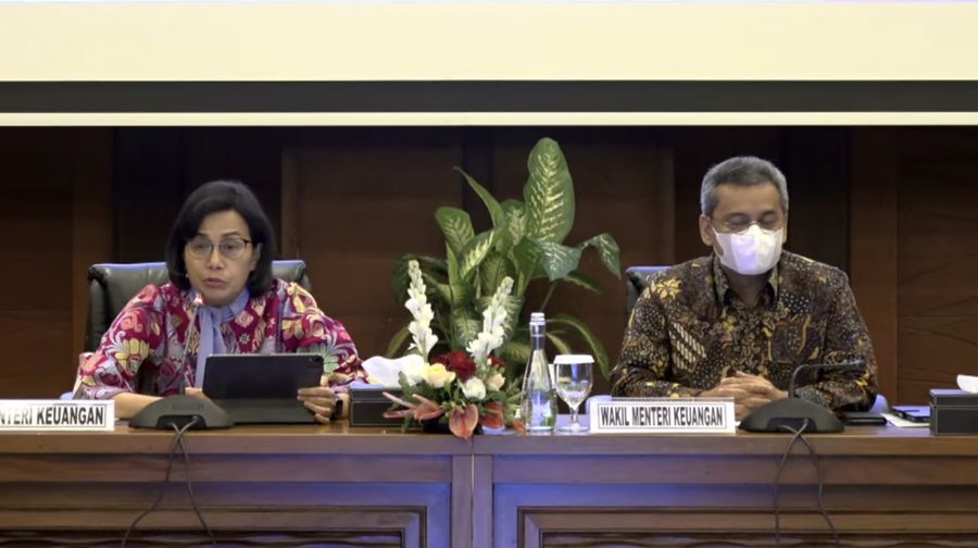 Menteri Keuangan Sri Mulyani Saat Konferensi Pers APBN KiTa Edisi Mei 2022. (Tangkapan Layar Youtube Kemenkeu)