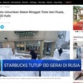 Hengkang! Starbucks Tutup 130 Gerai di Rusia