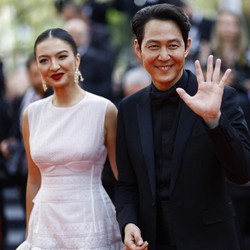 Penampakan Raline Shah Gandeng Aktor Squid Game di Cannes