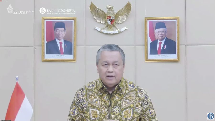 Gubernur Bank Indonesia Perry Warjiyo Memberikan Keterangan Pers Mengenai Pengumuman Hasil Rapat Dewan Gubernur Bulanan Bulan Mei 2022. (Tangkapan Layar Youtube Bank Indonesia)
