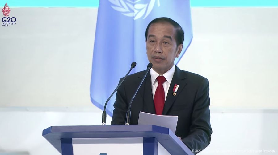 Presiden Joko Widodo Saat Opening Ceremony, The 7th Global Platform for Disaster Risk Reduction 2022, Bali, 25 Mei 2022. (Tangkapan Layar Youtube Sekretariat Presiden)