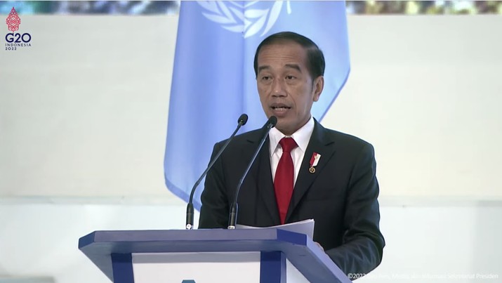 Presiden Joko Widodo Saat Opening Ceremony, The 7th Global Platform for Disaster Risk Reduction 2022, Bali, 25 Mei 2022. (Tangkapan Layar Youtube Sekretariat Presiden)