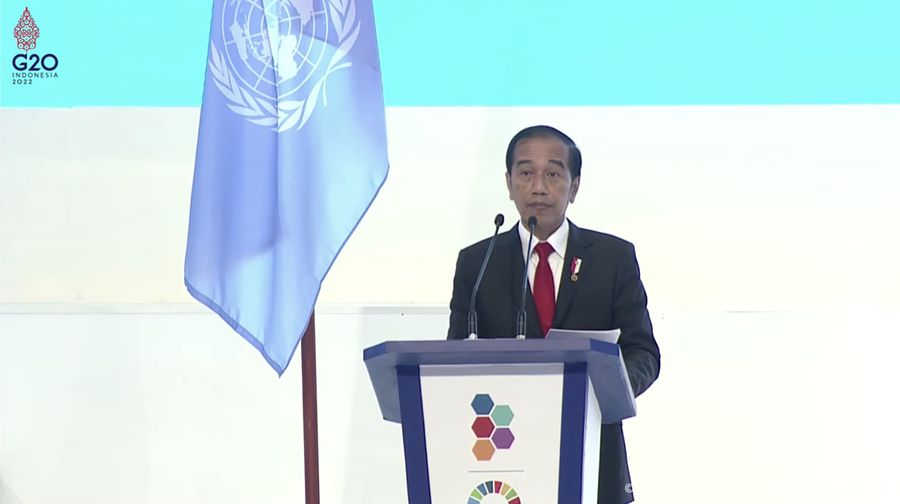 Presiden Joko Widodo Saat Opening Ceremony, The 7th Global Platform for Disaster Risk Reduction 2022, Bali, 25 Mei 2022. (Tangkapan Layar Youtube Sekretariat Presiden)