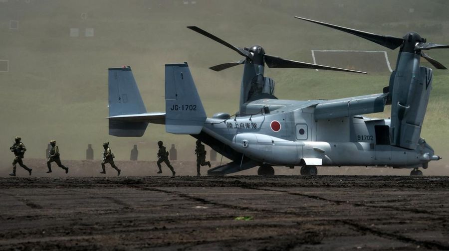 A Japan Ground Self-Defense Force (JGSDF) Type 10 battle tank fires ammunition during a live fire exercise at East Fuji Maneuver Area, in Gotemba, Shizuoka, Japan, May 28, 2022. Tomohiro Ohsumi/Pool via REUTERS