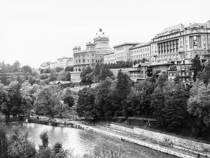 View over the river Aare with Kornhaus bridge, city view of Bern, Switzerland     (Photo by Brenner\ullstein bild via Getty Images)