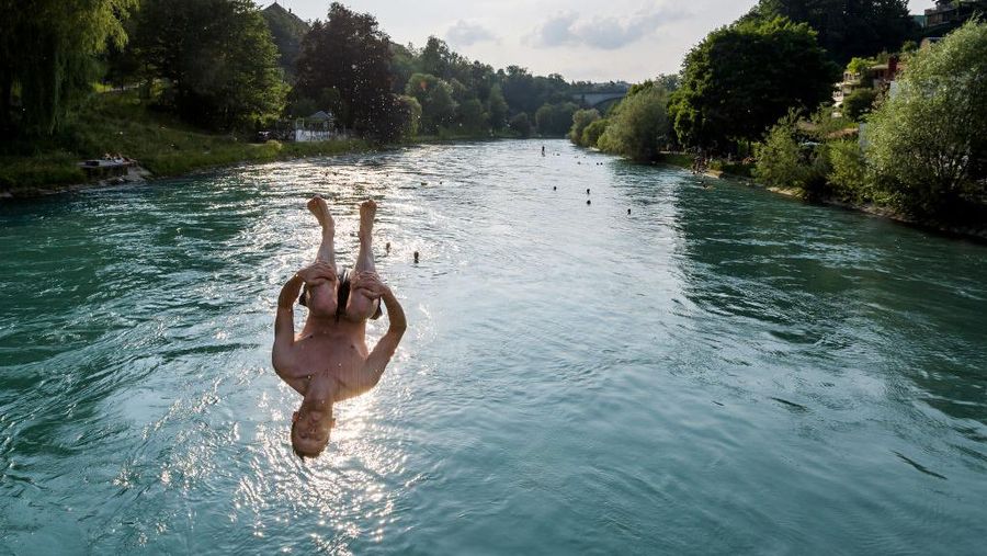 View over the river Aare with Kornhaus bridge, city view of Bern, Switzerland     (Photo by Brenner\ullstein bild via Getty Images)