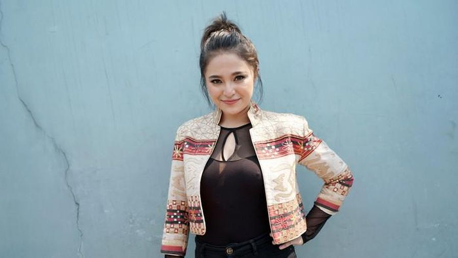 Marshanda saat ditemui di studio Trans TV, Kapten Tendean, Jakarta Selatan pada Rabu (16/10). (Pool/Palevi S/detikFoto)