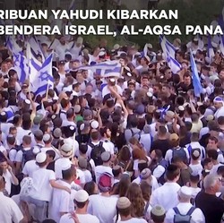 Heboh Ribuan Orang Kibarkan Bendera Israel di Kawasan Al-Aqsa